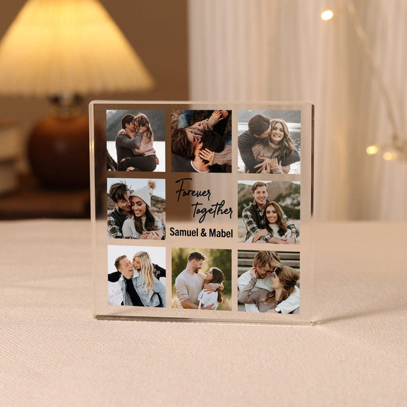 Forever Together – Personalized Photo Acrylic Ornament with 2 Name