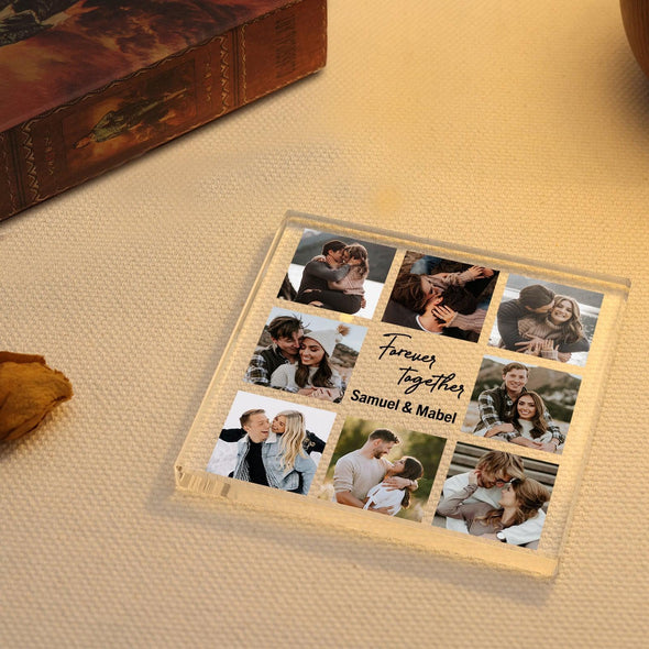 Forever Together – Personalized Photo Acrylic Ornament with 2 Name