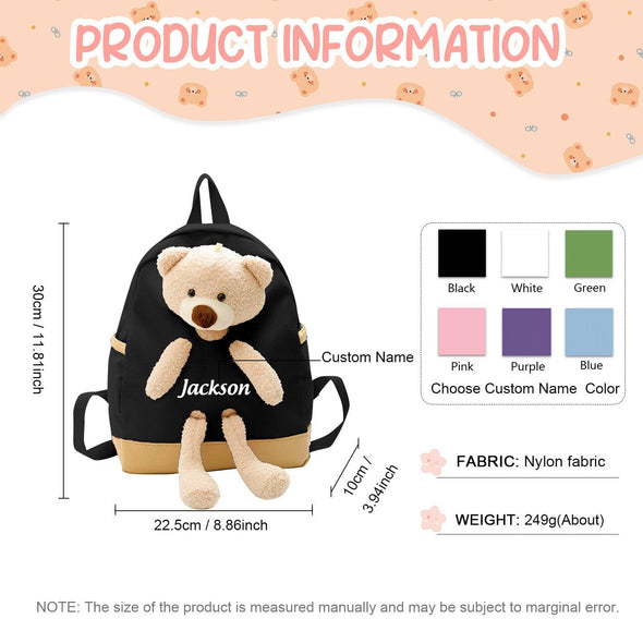 Personalized Kids Backpack with Name – Custom School Bag for Boys or Girls – Back-to-School Gift with Zippered Pockets