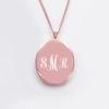 Elegant Gold-Plated Oval Locket Necklace (No Chain) – Personalized Monogram Jewelry Gift for Mother, Wife, or Friend