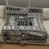 Graduation Blanket, Senior blanket, Collage graduation blanket, High School graduation blanket