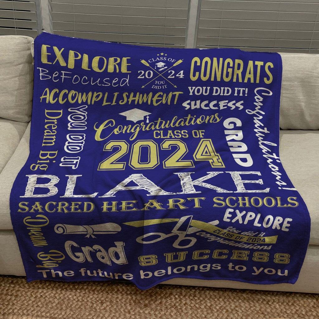 Graduation Blanket, Senior blanket, Collage graduation blanket, High School graduation blanket