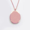 Elegant Gold-Plated Oval Locket Necklace (No Chain) – Personalized Monogram Jewelry Gift for Mother, Wife, or Friend
