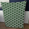 Create your own Cozy Plush Fleece blanket with a name repeating over the entire Blanket - Dreamaker