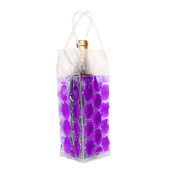 Reusable Wine Cooler Bag with Freezer Gel – Portable Ice Gel Chiller Tote
