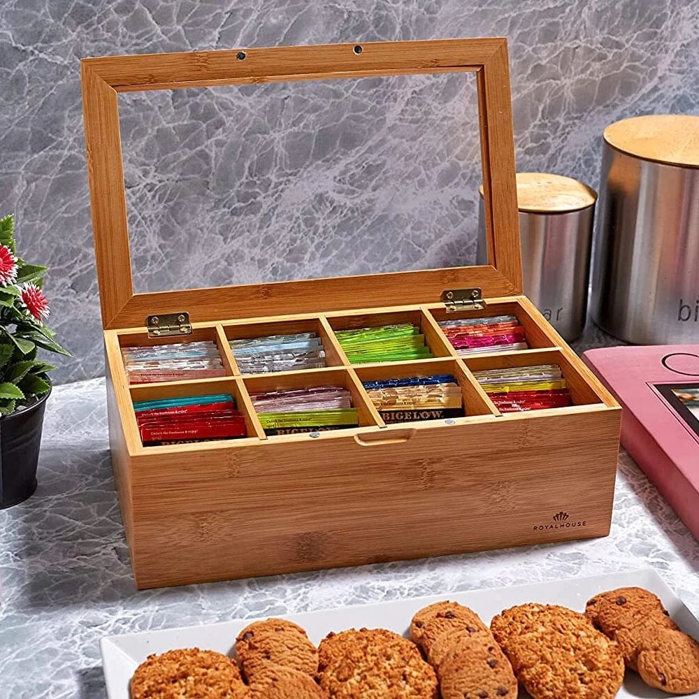 But First, Tea Personalized Wood Tea Box