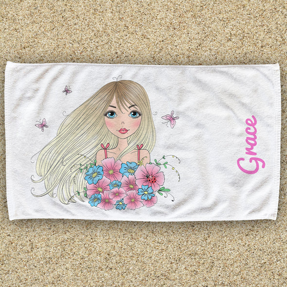 Command your royal adventure with MonogramOnline's Princess Monogrammed Towel - where personalization reigns supreme! |  30"x60" beach Towel