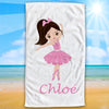 Dance Diva Delights - Monogrammed Ballerina Towels! | large 30"x60" beach Towel