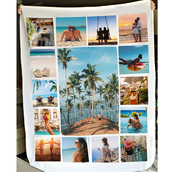 Custom Picture Blanket | Build Your Own Design Photo Collage Blanket