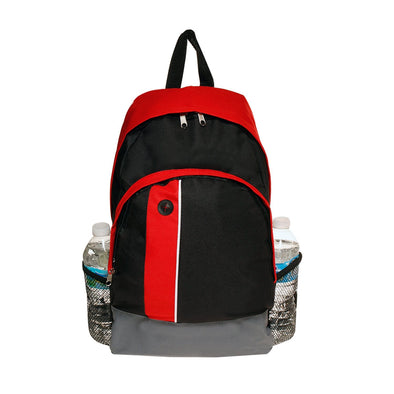 Black and Red 2-Tone School Backpack