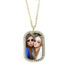 Wear Your Memories Close with Our Crystal-Encrusted Dog Tag Necklaces - Shop Now!