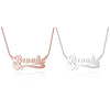 Personalized 925 Sterling Silver/Yellow Gold/Rose Gold Heart Name Necklace.