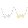 Personalized 925 Sterling Silver/Yellow Gold/Rose Gold Name Necklace.