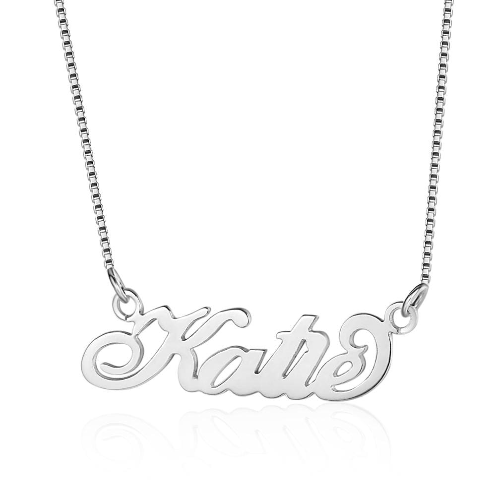 Personalized 925 Sterling Silver/Yellow Gold/Rose Gold Name Necklace.