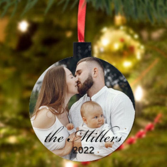 Custom Family Portrait Christmas Ornament 2022