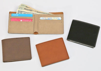 Non-Personalized | Leatherette Bifold Wallet.