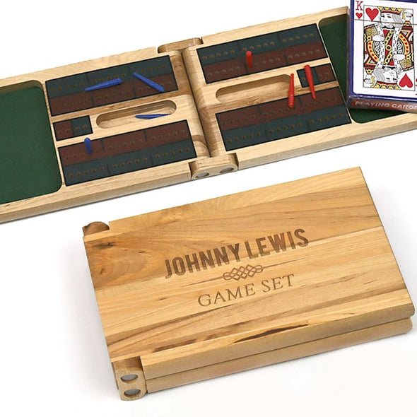 Personalized Cribbage Game Gift Set.