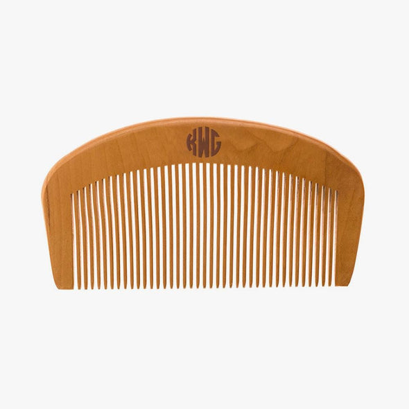 Personalized Monogram Natural Wood Comb