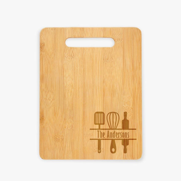 Eat Drink BBQ Bamboo Rectangle Cutting Board.