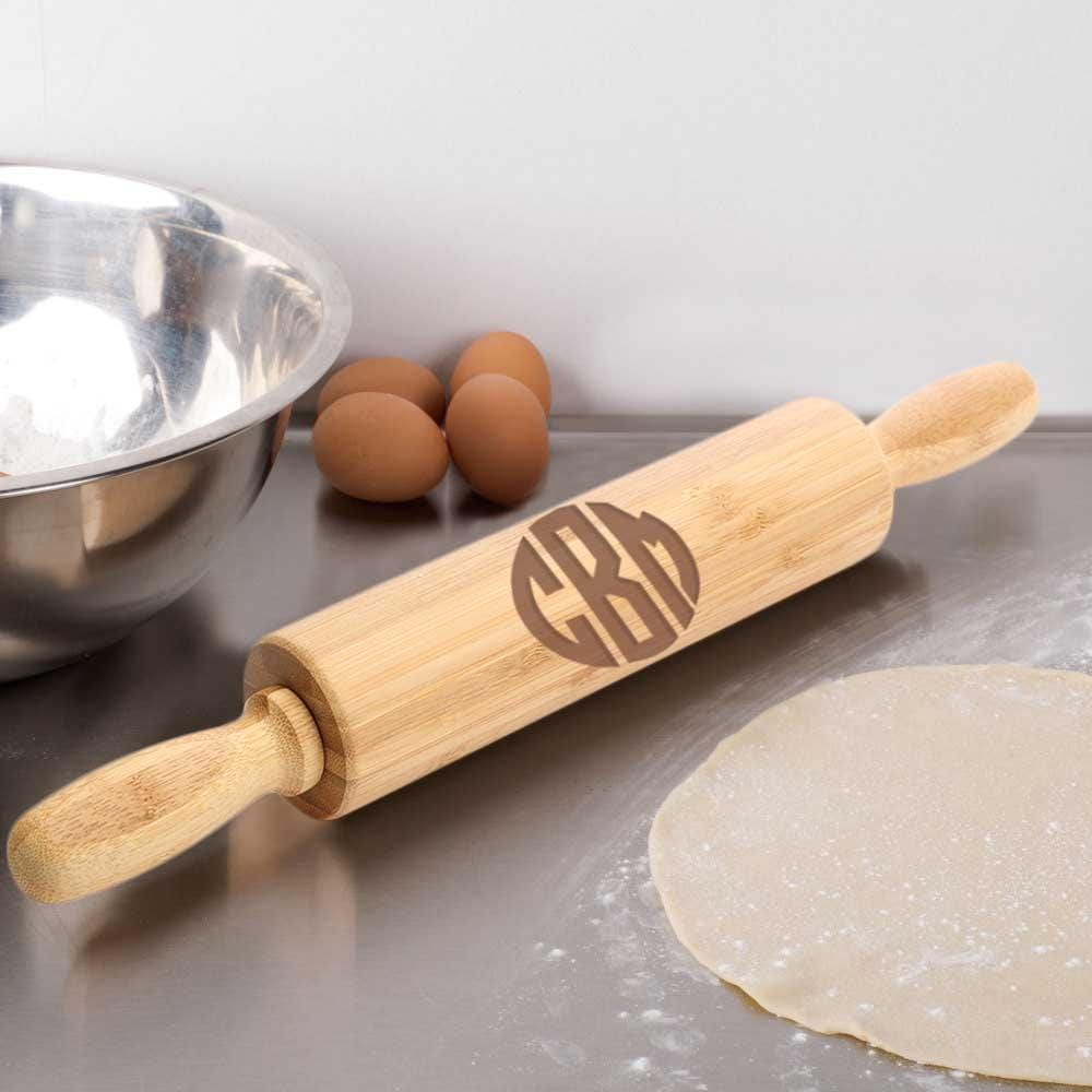 Custom Monogram Wooden Rolling Pin.