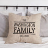 Established Personalized Linen Decorative Pillowcase.