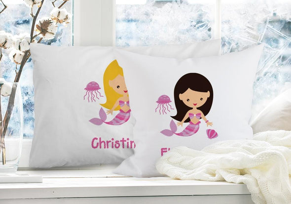Mermaid Personalized Decorative Pillowcase.