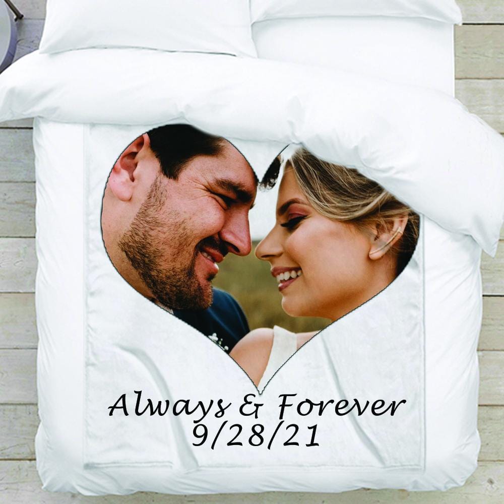 Heart Shaped Personalized Photo Blanket | Custom Picture Blanket