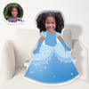 Custom 3D Princess Your Photo Face Pillow  | My Face Pillow for Kids
