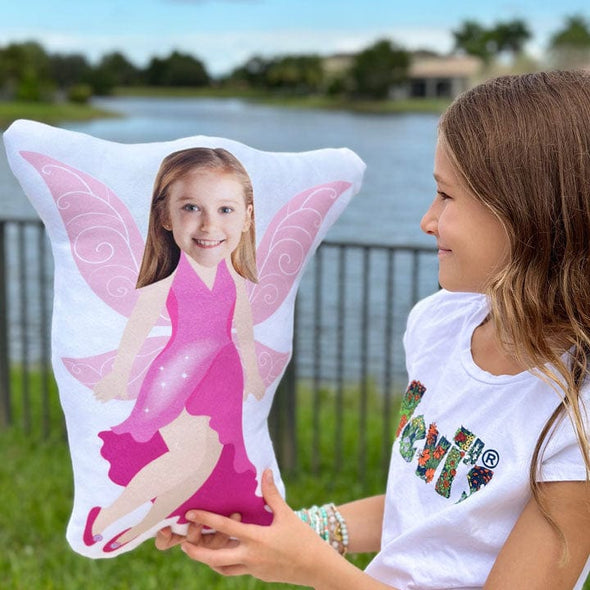 Custom Fairy Your Photo Face 3D Pillow for Kids