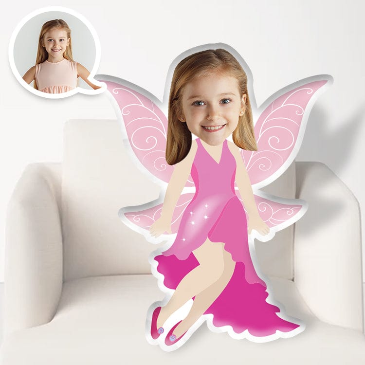 Custom Fairy Your Photo Face 3D Pillow for Kids