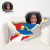 Custom Flying Super Girl Photo Face 3D Pillow  | My Face Pillow for Kids