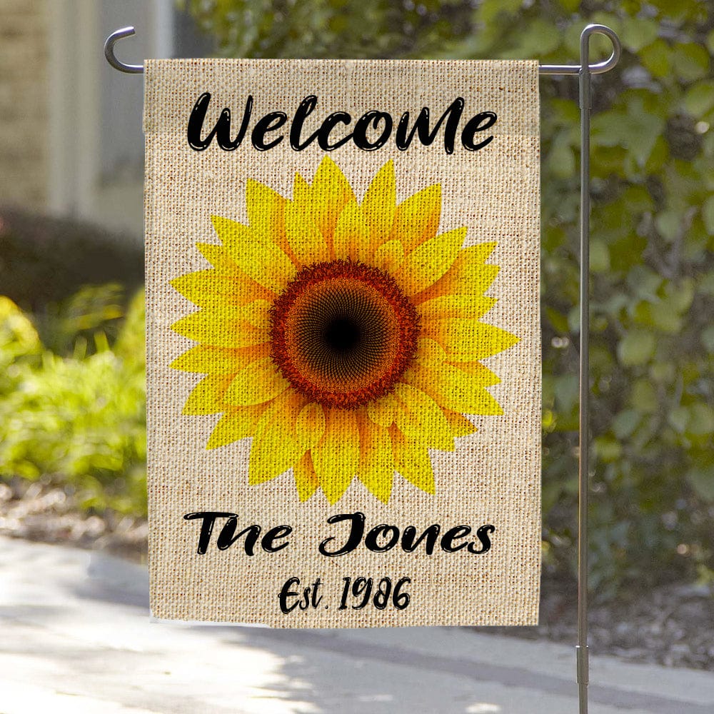 Sunflower welcome Garden Flag