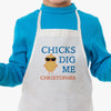 Chicks Dig Me Personalized Kids Apron.