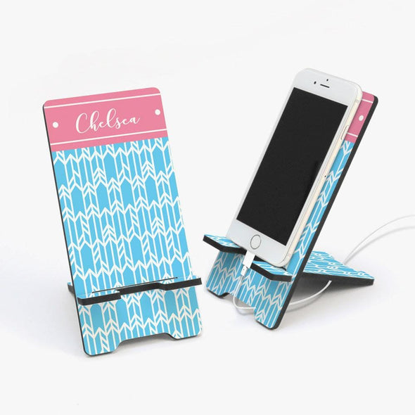 Blue Roses Design Personalized Cell Phone Stand.