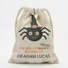 Exclusive - Sale | Bag Of Treats Custom Halloween Kids Drawstring Sack | Personalized Halloween Trick or Treat Bag.