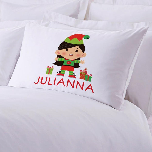 Personalized Boy Elf Kids Sleeping Pillowcase.
