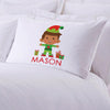 Personalized Boy Elf Kids Sleeping Pillowcase.