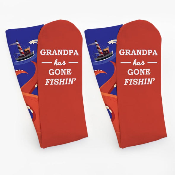 Gone Fishing Personalized Tube Socks