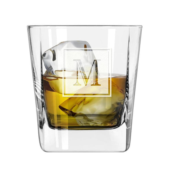 Personalized Initial Whiskey Glass.