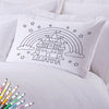 Add Color Kids Custom Rainbow Castle Sleeping Pillowcase.