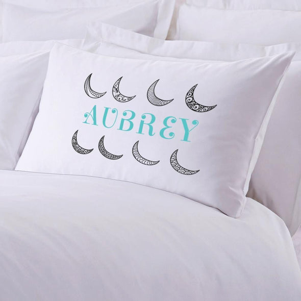 Personalized Moon In The Sky Sleeping Pillowcase.