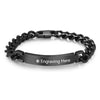 Fashion personalized in Titanium Steel Black Bracelet with Name