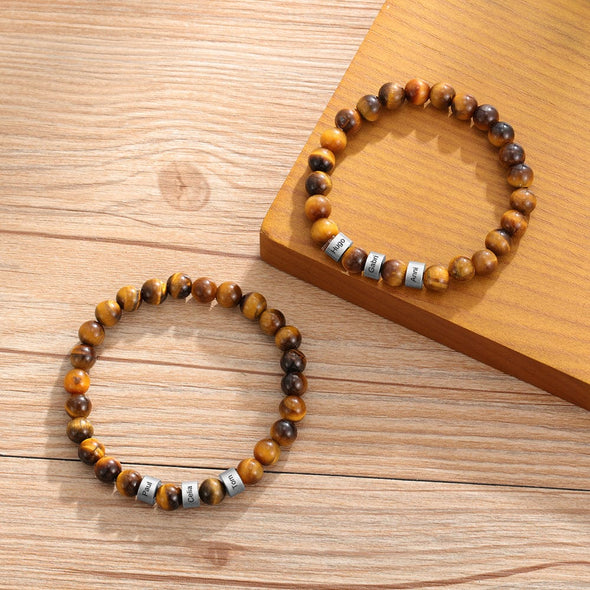 Personalized Natural Stone Bracelets-Tiger Eye Stone