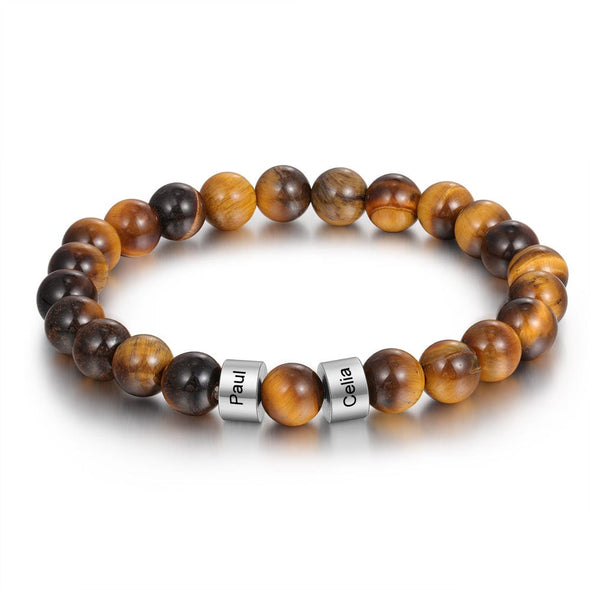 Personalized Natural Stone Bracelets-Tiger Eye Stone