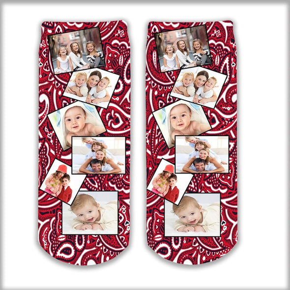 Photo Personalized Tube Socks with background designs