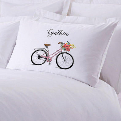 Bicycle Personalized Kids Sleeping Pillowcase.