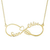 .925 Sterling Silver Personalized Infinity Double Name Necklace