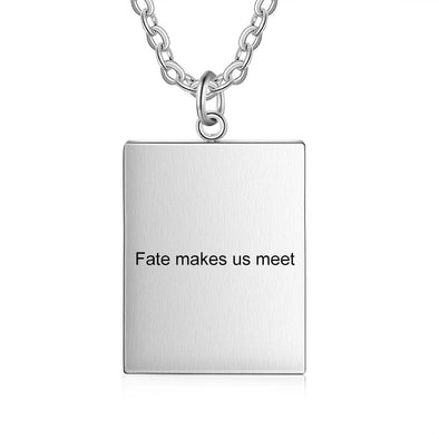 Personalized Rectangle Photo Frame Necklace