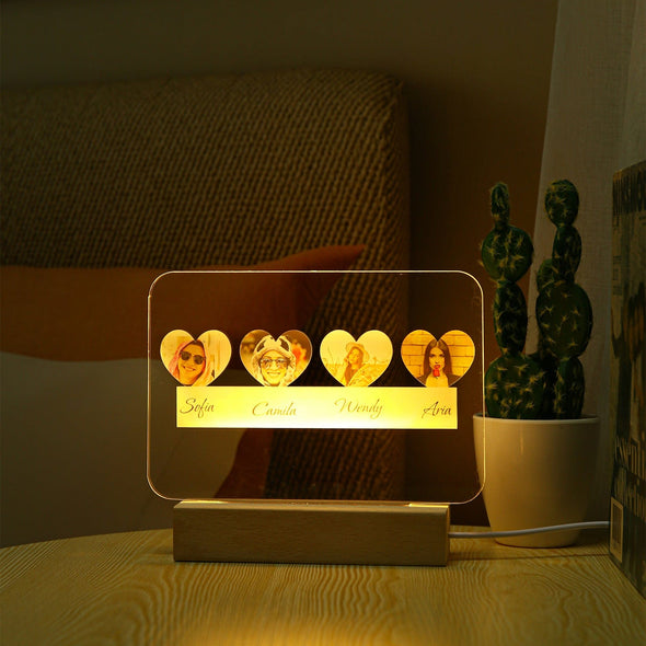 Design the perfect night light using photos and names