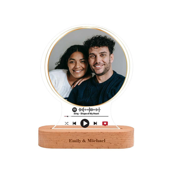 Create an illuminated memento - personalize it with your special photo & song!